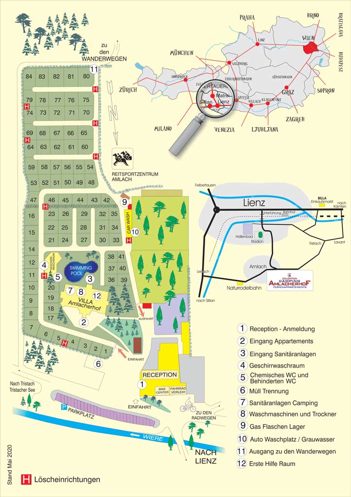 Lageplan Campingplatz Amlacherhof